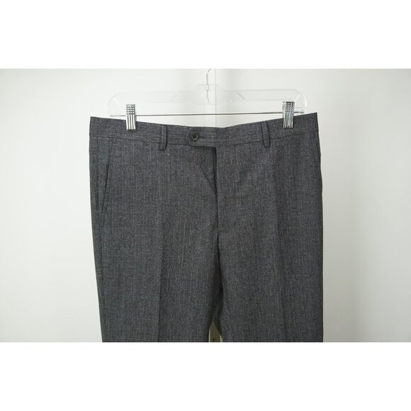 John Varvatos Gray Plaid Wool Blend Mens Pants Sz 31Brand New